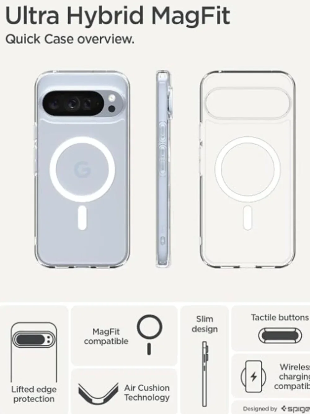Spigen Magfit Phone Case for Google Pixel 10 Pro XL - clear